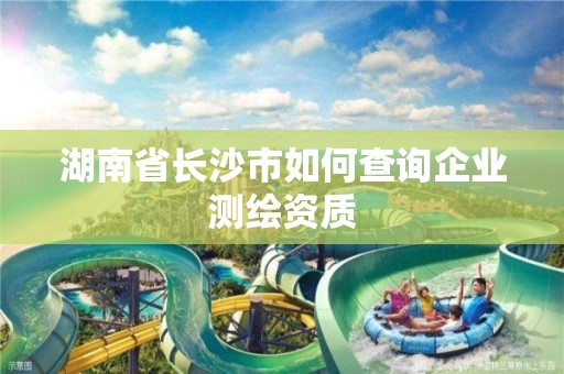 湖南省長沙市如何查詢企業(yè)測繪資質(zhì)