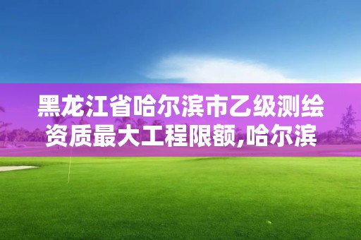 黑龍江省哈爾濱市乙級測繪資質最大工程限額,哈爾濱測繪局屬于什么單位。