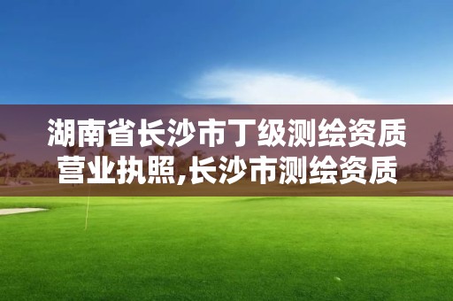 湖南省長沙市丁級測繪資質營業(yè)執(zhí)照,長沙市測繪資質單位名單