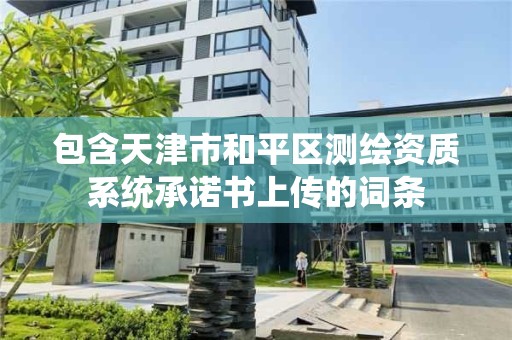 包含天津市和平區測繪資質系統承諾書上傳的詞條