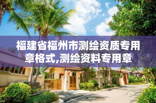 福建省福州市測繪資質(zhì)專用章格式,測繪資料專用章