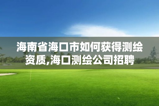 海南省海口市如何獲得測繪資質,海口測繪公司招聘