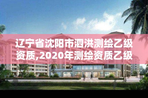 遼寧省沈陽市泗洪測繪乙級資質,2020年測繪資質乙級需要什么條件