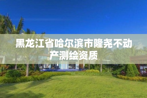 黑龍江省哈爾濱市隆堯不動產(chǎn)測繪資質(zhì)