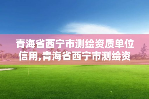 青海省西寧市測繪資質單位信用,青海省西寧市測繪資質單位信用查詢