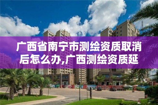 廣西省南寧市測繪資質取消后怎么辦,廣西測繪資質延期一年。