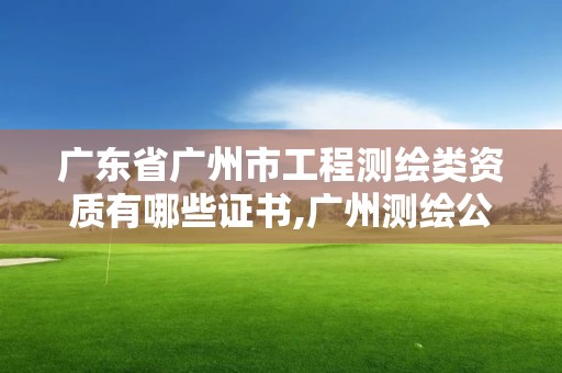 廣東省廣州市工程測繪類資質(zhì)有哪些證書,廣州測繪公司排名名單。