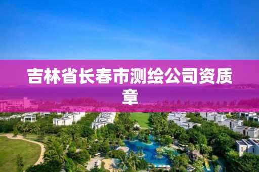 吉林省長春市測繪公司資質章