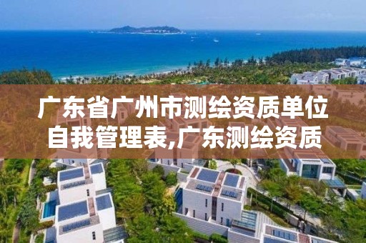 廣東省廣州市測繪資質單位自我管理表,廣東測繪資質標準