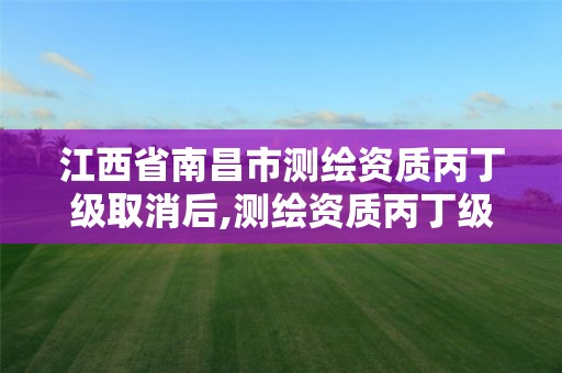 江西省南昌市測繪資質丙丁級取消后,測繪資質丙丁級取消時間。