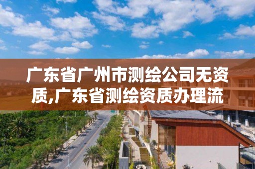 廣東省廣州市測繪公司無資質,廣東省測繪資質辦理流程