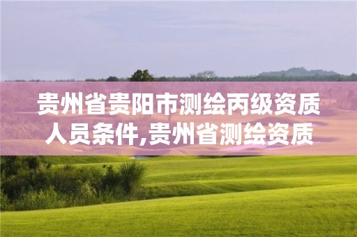 貴州省貴陽市測繪丙級資質人員條件,貴州省測繪資質管理系統