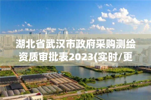 湖北省武漢市政府采購(gòu)測(cè)繪資質(zhì)審批表2023(實(shí)時(shí)/更新中)