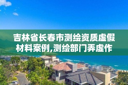 吉林省長春市測繪資質虛假材料案例,測繪部門弄虛作假有罪嗎