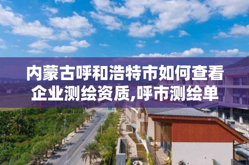 內蒙古呼和浩特市如何查看企業測繪資質,呼市測繪單位