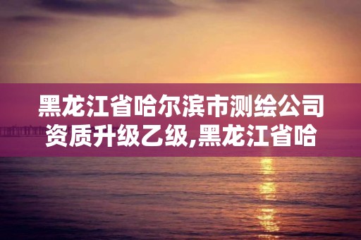 黑龍江省哈爾濱市測繪公司資質(zhì)升級乙級,黑龍江省哈爾濱市測繪局