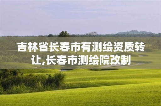 吉林省長春市有測繪資質(zhì)轉(zhuǎn)讓,長春市測繪院改制