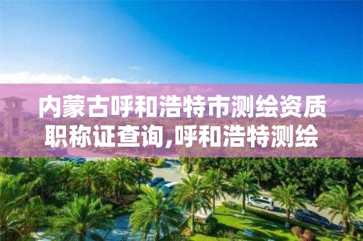 內蒙古呼和浩特市測繪資質職稱證查詢,呼和浩特測繪有限公司