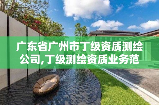 廣東省廣州市丁級資質測繪公司,丁級測繪資質業務范圍有哪些