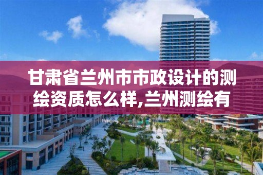 甘肅省蘭州市市政設計的測繪資質怎么樣,蘭州測繪有限公司