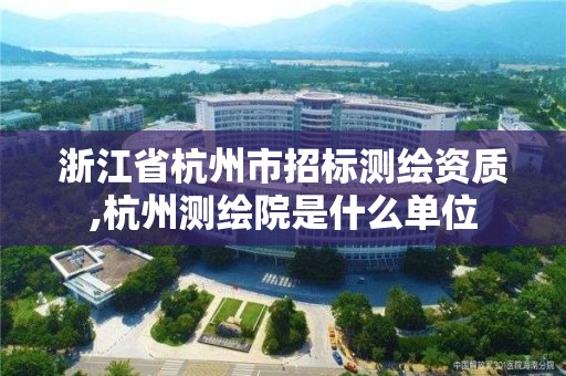 浙江省杭州市招標測繪資質,杭州測繪院是什么單位