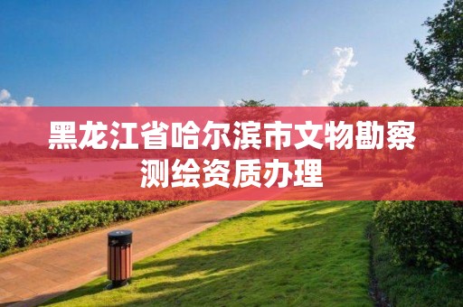 黑龍江省哈爾濱市文物勘察測繪資質(zhì)辦理