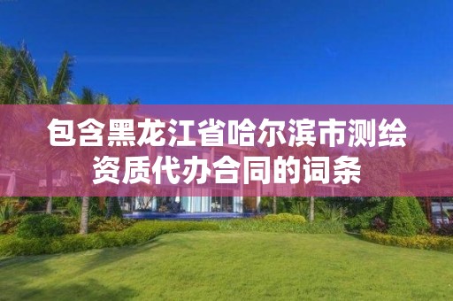 包含黑龍江省哈爾濱市測繪資質(zhì)代辦合同的詞條