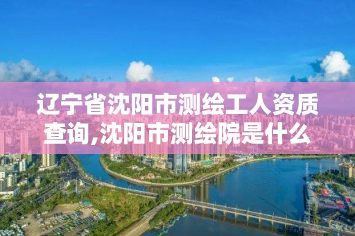 遼寧省沈陽市測繪工人資質查詢,沈陽市測繪院是什么單位