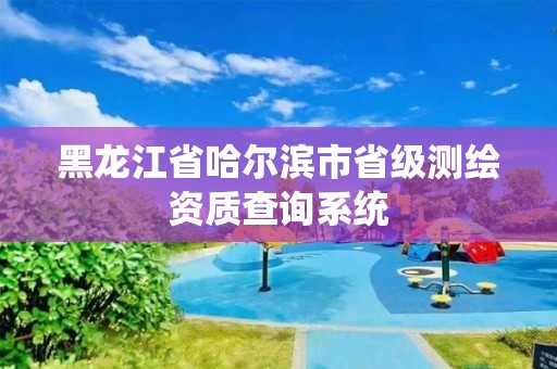 黑龍江省哈爾濱市省級測繪資質查詢系統