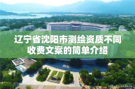 遼寧省沈陽市測繪資質(zhì)不同收費文案的簡單介紹