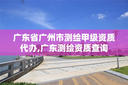 廣東省廣州市測繪甲級資質代辦,廣東測繪資質查詢