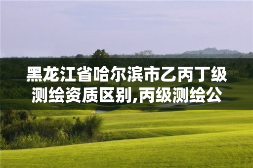 黑龍江省哈爾濱市乙丙丁級測繪資質區別,丙級測繪公司