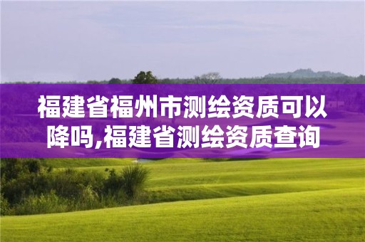 福建省福州市測繪資質(zhì)可以降嗎,福建省測繪資質(zhì)查詢