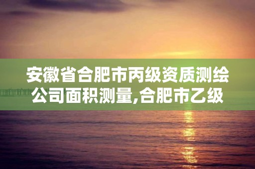 安徽省合肥市丙級資質測繪公司面積測量,合肥市乙級測繪公司