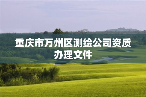 重慶市萬州區(qū)測繪公司資質(zhì)辦理文件