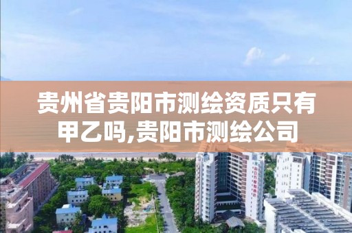 貴州省貴陽市測繪資質只有甲乙嗎,貴陽市測繪公司