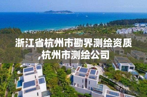 浙江省杭州市勘界測繪資質,杭州市測繪公司