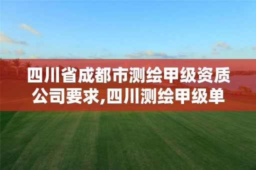 四川省成都市測繪甲級資質公司要求,四川測繪甲級單位有哪些