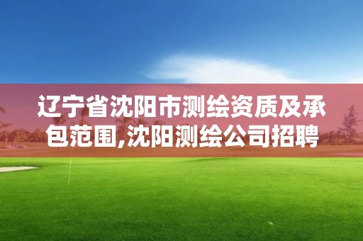 遼寧省沈陽市測繪資質及承包范圍,沈陽測繪公司招聘信息最新招聘