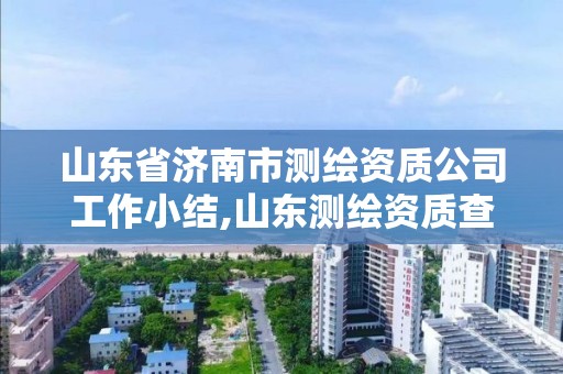 山東省濟南市測繪資質公司工作小結,山東測繪資質查詢