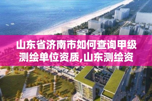 山東省濟(jì)南市如何查詢甲級(jí)測繪單位資質(zhì),山東測繪資質(zhì)管理平臺(tái)