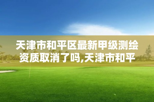 天津市和平區最新甲級測繪資質取消了嗎,天津市和平區最新甲級測繪資質取消了嗎今天。