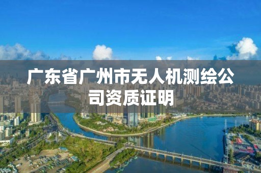 廣東省廣州市無人機測繪公司資質證明