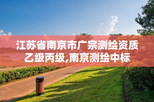 江蘇省南京市廣宗測繪資質乙級丙級,南京測繪中標