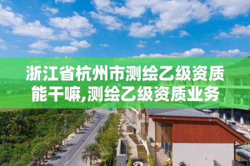 浙江省杭州市測繪乙級資質能干嘛,測繪乙級資質業務范圍