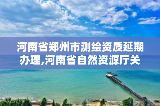 河南省鄭州市測繪資質延期辦理,河南省自然資源廳關于延長測繪資質證書有效期的公告