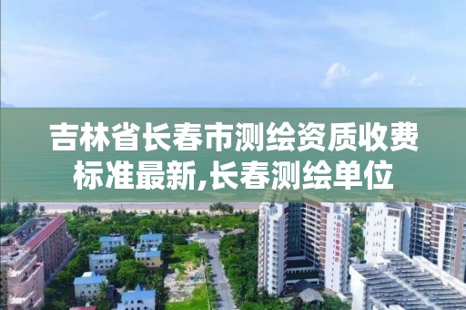 吉林省長春市測繪資質收費標準最新,長春測繪單位