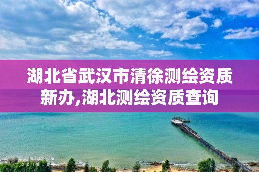 湖北省武漢市清徐測繪資質新辦,湖北測繪資質查詢