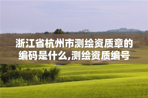 浙江省杭州市測繪資質章的編碼是什么,測繪資質編號。