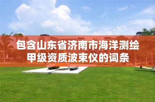 包含山東省濟南市海洋測繪甲級資質波束儀的詞條